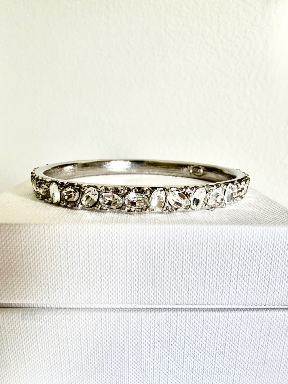 Bergdorf Goodman Sterling Silver & Crystal Bangle Bracelet
